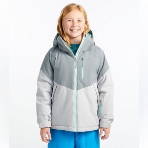 L.L. Bean ski Gray Fleece Jacket size 10-12